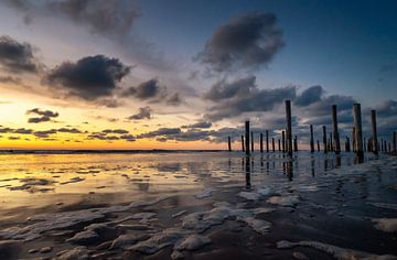 Zonsondergang Petten van Peter van der Waard