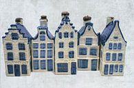 Delft blue nostalgic houses in a row by Patricia Hofmeester thumbnail
