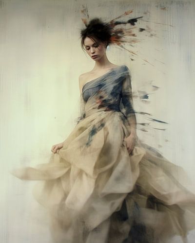 Fashion portret in pastelkleuren