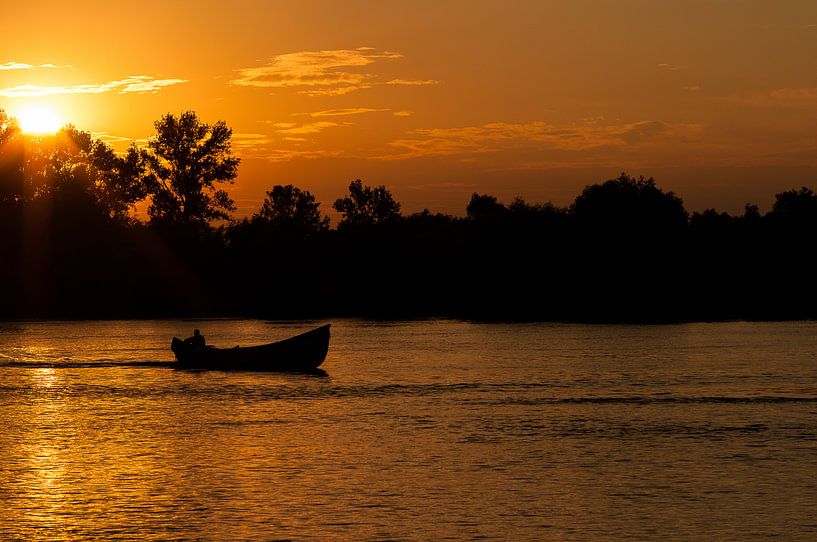 Zonsondergang aan de Donaudelta in Romenië van Jaco Visser