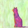 Pinkfarbene Katze von Karen Kaspar