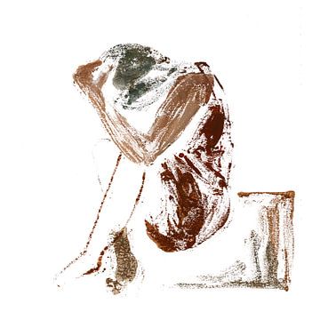 Sitting woman by Corine Teuben