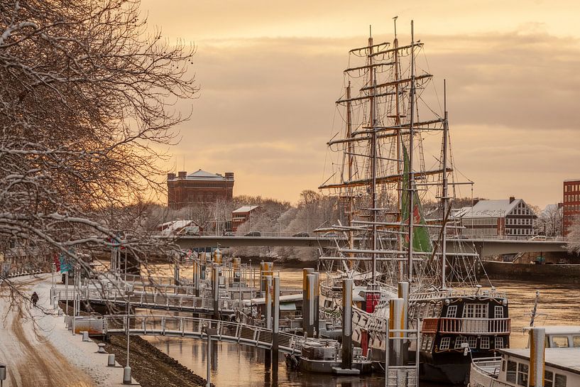 Weser mit Schlachte von Torsten Krüger