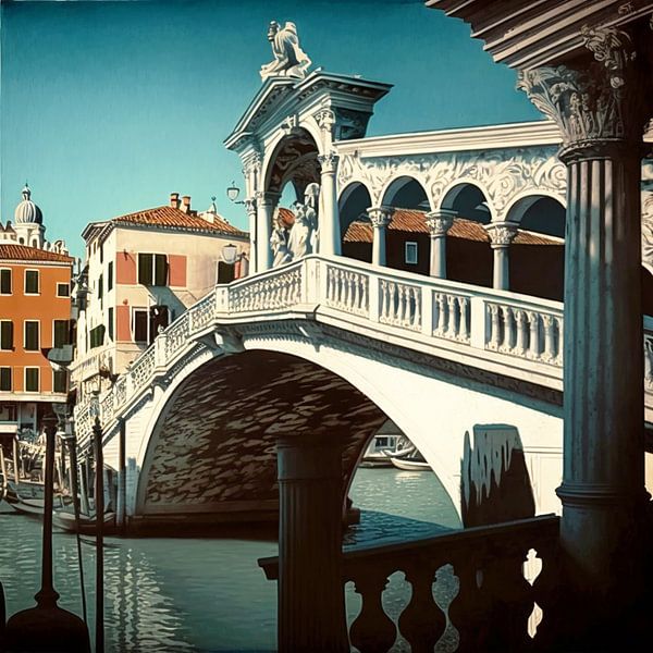 Venice Rialto Bridge Canal Architecture Reflections by gm_designs