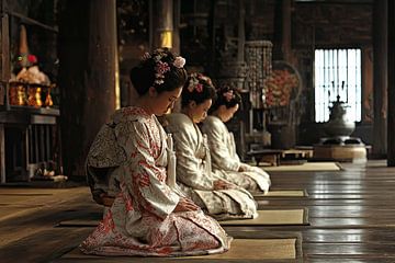 spiritual japan praying Geisha