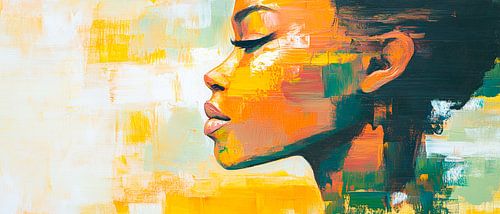 Colourful profile of a woman - Expressive