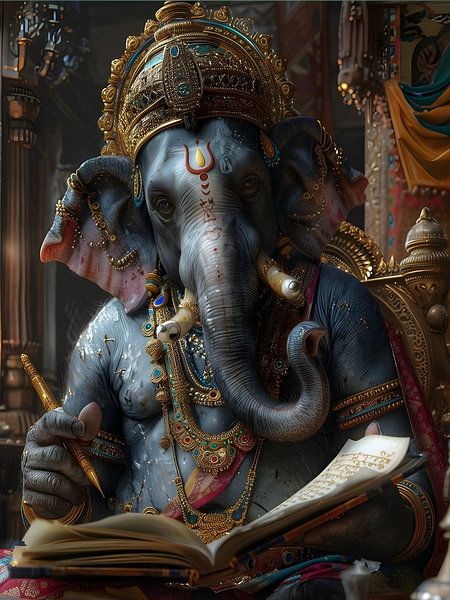 The Ganesha Sign of Education by Art Kingdom