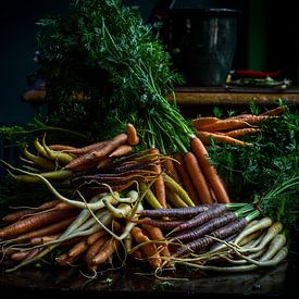 Karotten Stillleben - Pilz Stillleben - Food Fotografie von Ashkan Mortezapour Photography
