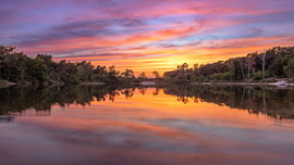 Sonnenuntergang am Aarlese Fischteich