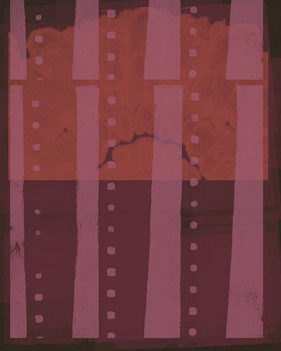 Moderne abstracte kunst. Vormen en strepen in roze, terra, wijnrood.