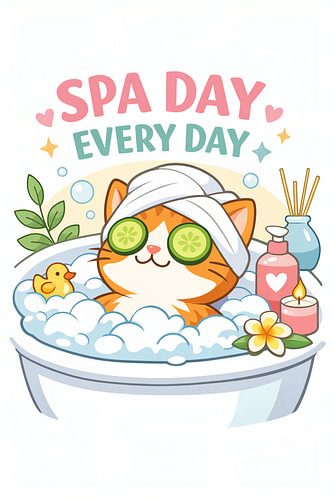 Spa-kat in een schuimbad