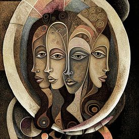 Afrikaans Abstract 2 van Joost Bolten