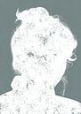 abstract silhouette of a beautiful pretty girl in boho blue by MadameRuiz thumbnail