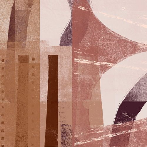 Raw Romance. Moderne abstracte kunst in warme kleuren nr.3