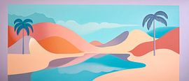 Tropical landscape in soft colours by Poster Art Shop
