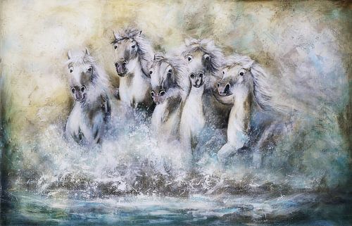 wild horses ( painting) by Els Fonteine