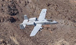 Fairchild Republic A-10 Thunderbolt II im Tiefflug.