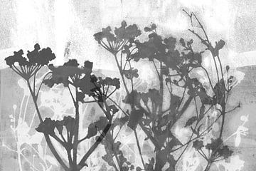 Abstract botanisch in Japandi stijl van Dina Dankers