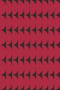Retro kunst uit de jaren 70. Abstracte geometrische vormen in rood en zwart. van Dina Dankers thumbnail