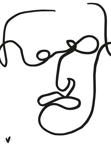 Inner Gaze I – Minimalist Line Art