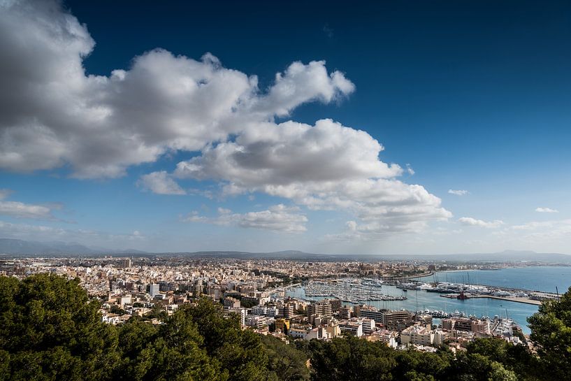 Overzicht op Palma de Mallorca van Keesnan Dogger Fotografie