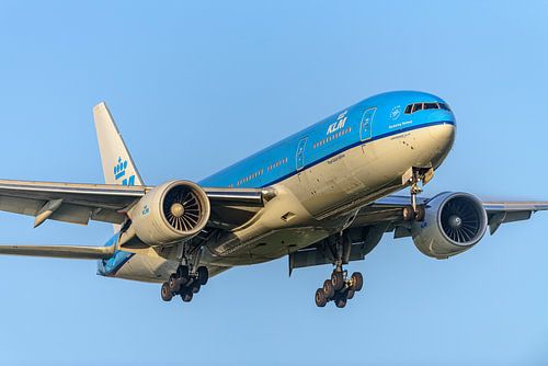 Boeing 777-200 de KLM (PH-BQD) juste avant l'atterrissage.