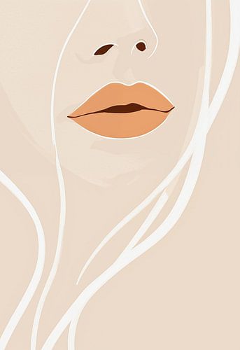 Minimalistisch portret van een vrouw