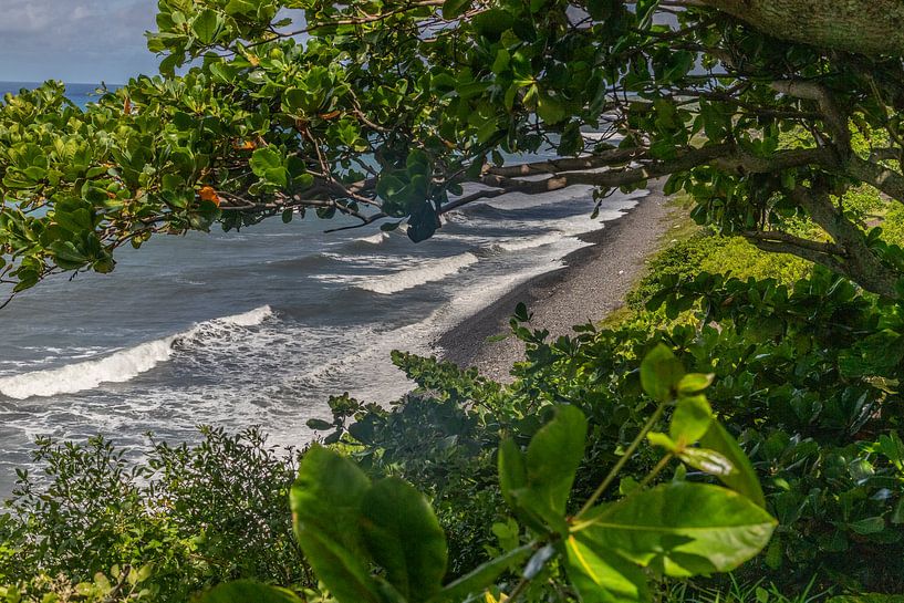 Kiezelstrand bij Sainte Suzanne op het eiland Réunion van Reiner Conrad