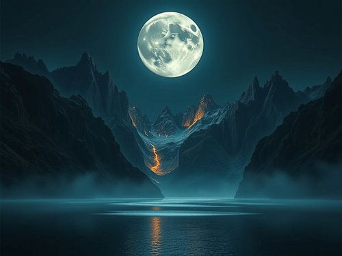 Lichtgevende pieken en maangloed