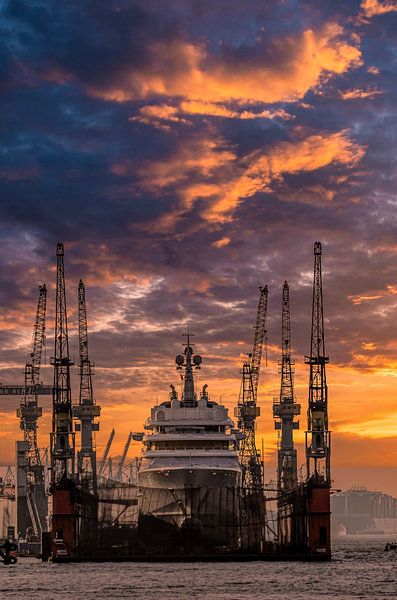 Ship in dry dock by Dieter Walther