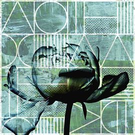 Géométrie des tulipes vintage sur Mad Dog Art