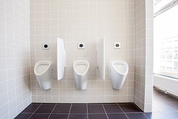 Urinals at the men's toilet by Marcel Derweduwen