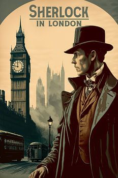 Sherlock Holmes in London, altes Plakat