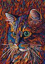 Abstract expressionism cat art by Sahruddin Said thumbnail