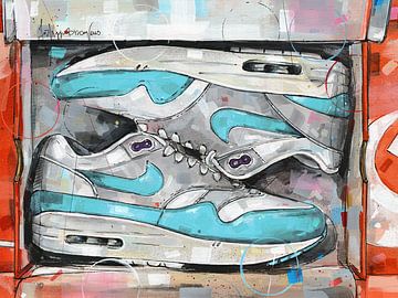 Nike air max 1 schilderij. van Jos Hoppenbrouwers