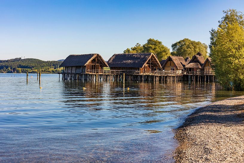Lake Dwelling Museum Unteruhldingen aan de Bodensee van Werner Dieterich