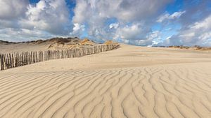 Sand Dunes of The Hague  and blue sky with clouds sur Rob Kints