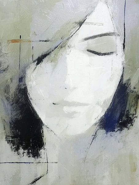 Closed Eyes | Porcelain by ARTEO Paintings