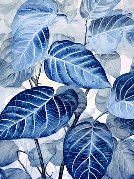 Feuilles bleues sur haroulita