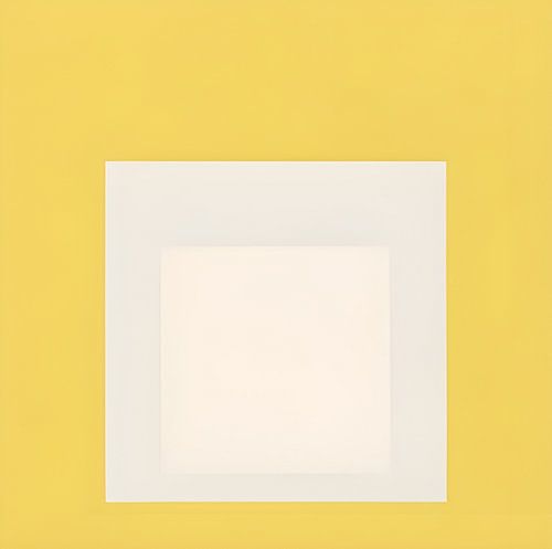 Josef Albers - Hommage an das Quadrat, gelb, weiß, 3. hohe Auflösung