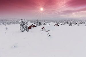 Zonsondergang in Lillehammer von Rob Kints