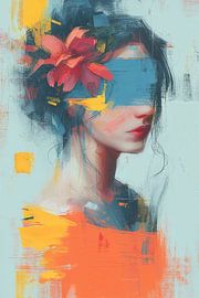 Abstract Portrait in Flowing Colors no.11 by Studio BB