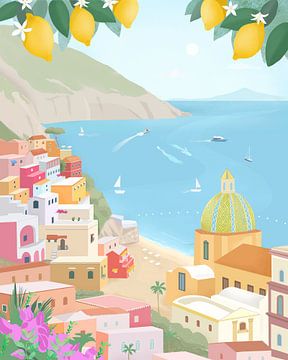 Positano, Italië van Petra Lizde