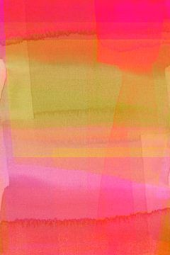 Abstrait en rose et jaune fluo, tendance 2023 sur Studio Allee