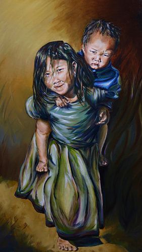 Spelende Vietnamese kinderen