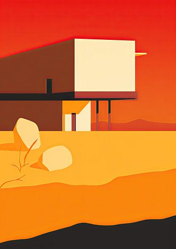 Bauhaus poster kunstdruk illustratie