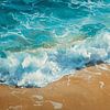 Vagues turquoises - doux ressacs sur la plage sur Dante S