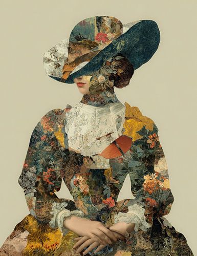 Dame baroque à la splendeur florale