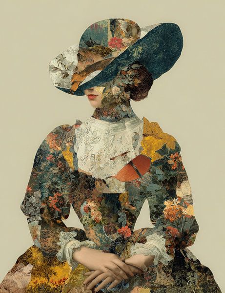 Baroque Lady in Floral Splendour by But First Framing