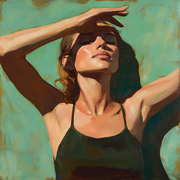 Een zonnig moment van ontspanning van Poster Art Shop